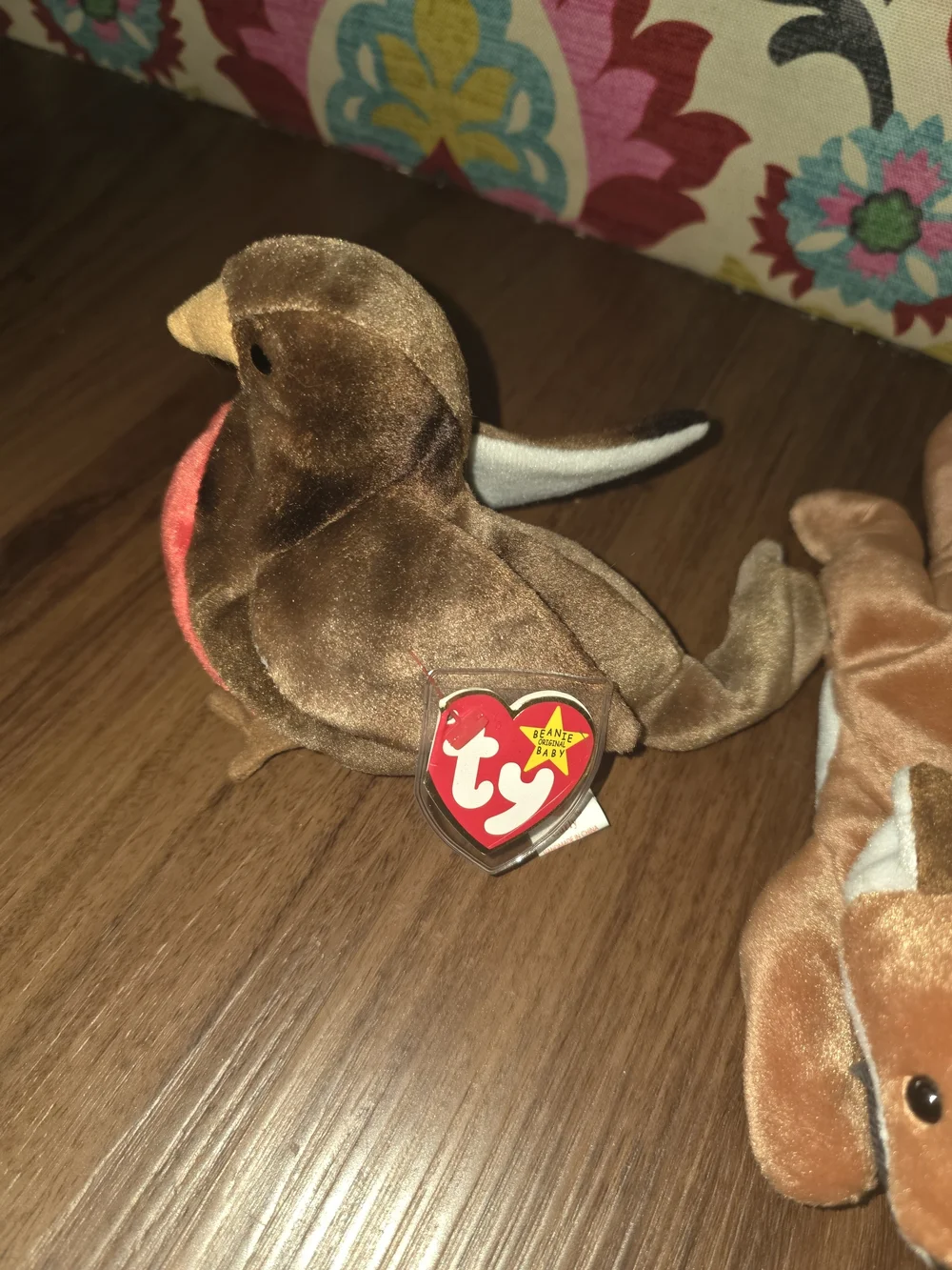 Ty Plush Small Pets Set - Brown, Black, Cream, Red Accents